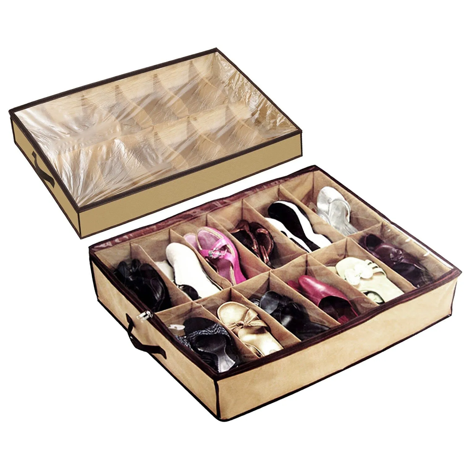 12 Cells Under the Bed Shoes Organizer