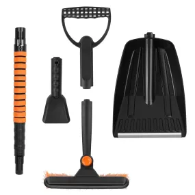 5-in-1 Detachable 180° Adjustable Ice Scraper Snow Shovel