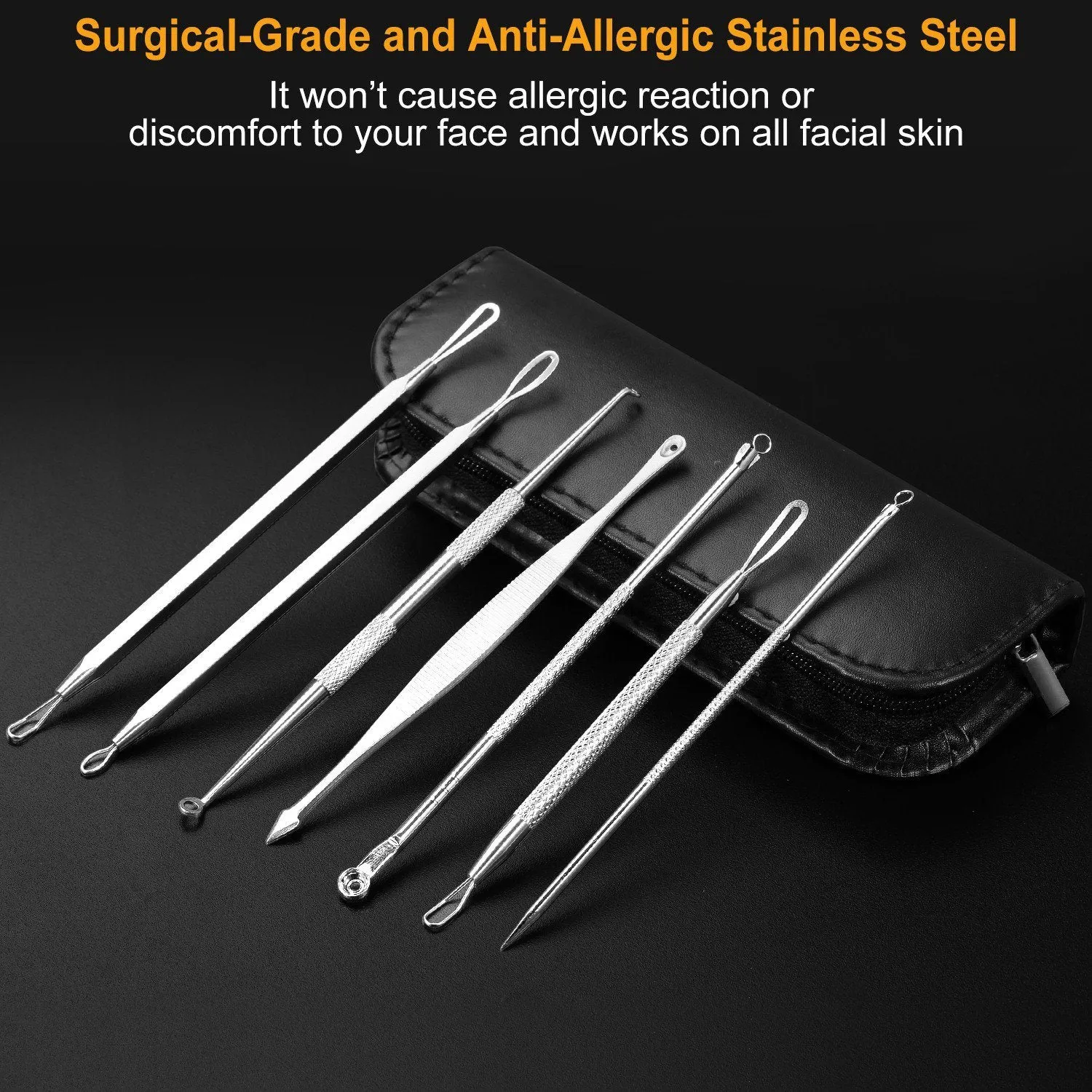 7-Pieces: Blackhead Remover Stainless Steel