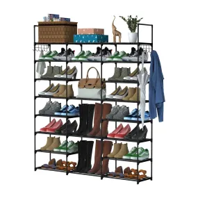 8-Tier Shoe Rack Metal Shoe Storage Shelf