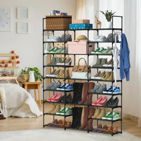 9-Tier: Shoe Rack Metal Storage