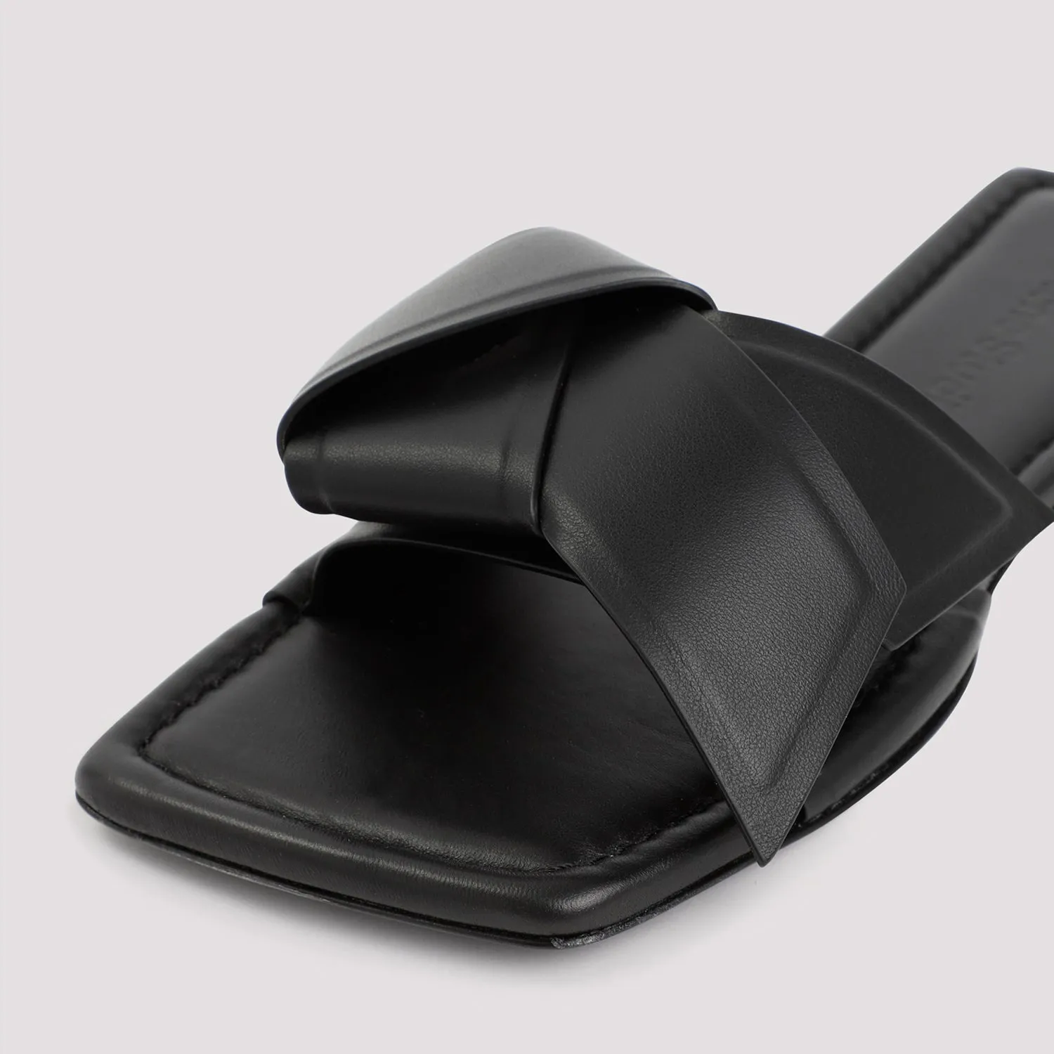 ACNE STUDIOS Black Leather Musubi Sandals for Women