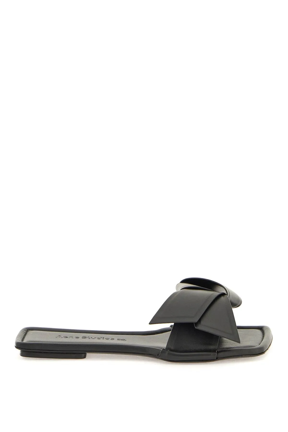 ACNE STUDIOS Black Leather Musubi Sandals for Women