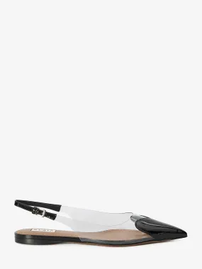 ALAIA Heart Whisper Slingback Flats