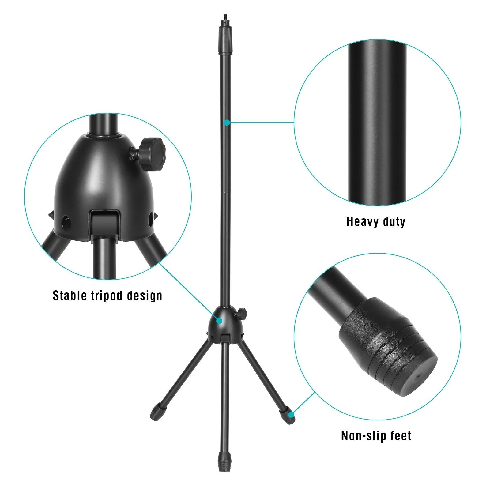 Anti-slip Tripod Condenser Microphone Stand