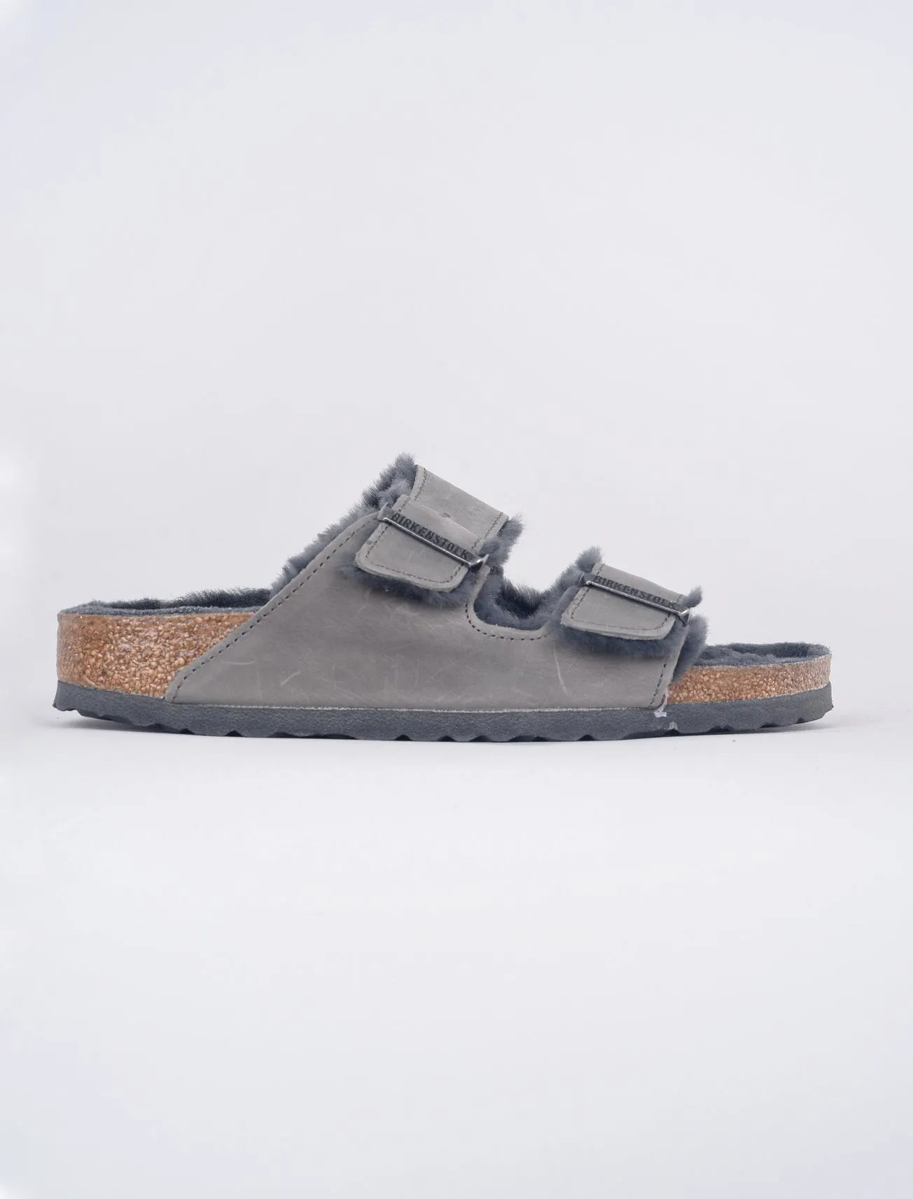 Arizona Shearling Sandal, Iron Oil