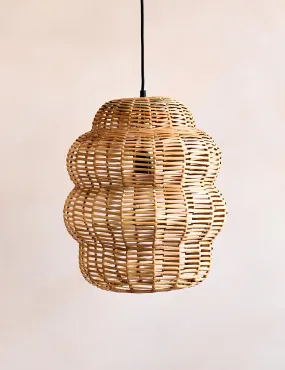 Bamboo Hanging lamp for Living Room | Rattan Pendant light | Cane ceiling light - Nalin