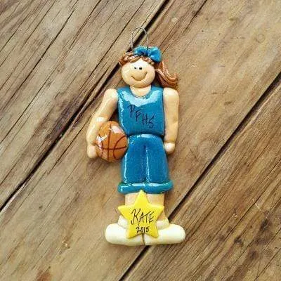 Basketball Player Female Christmas Ornament