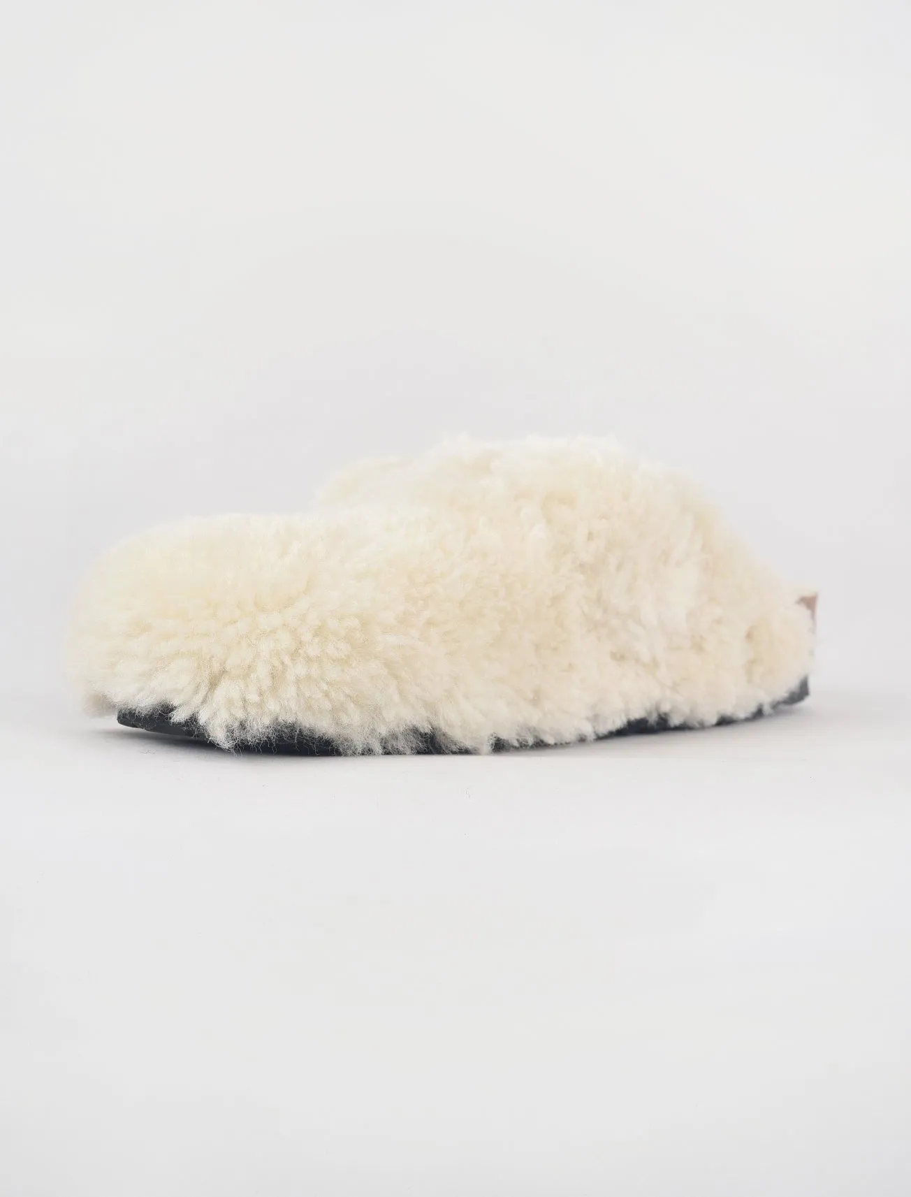 Boston Big Buckle Teddy Shearling, Eggshell