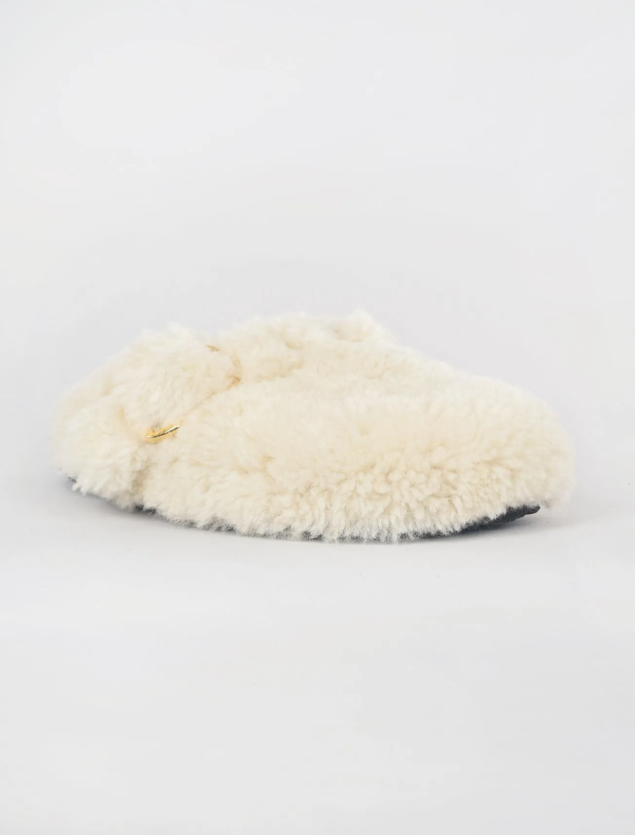 Boston Big Buckle Teddy Shearling, Eggshell