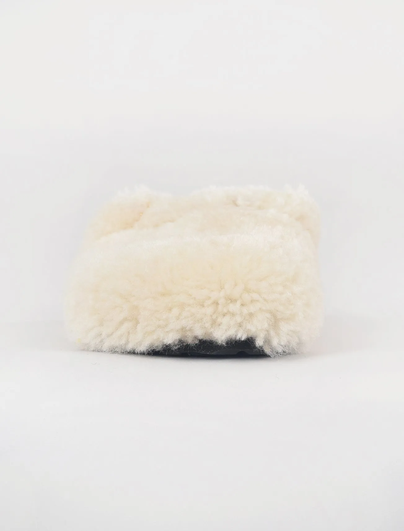 Boston Big Buckle Teddy Shearling, Eggshell