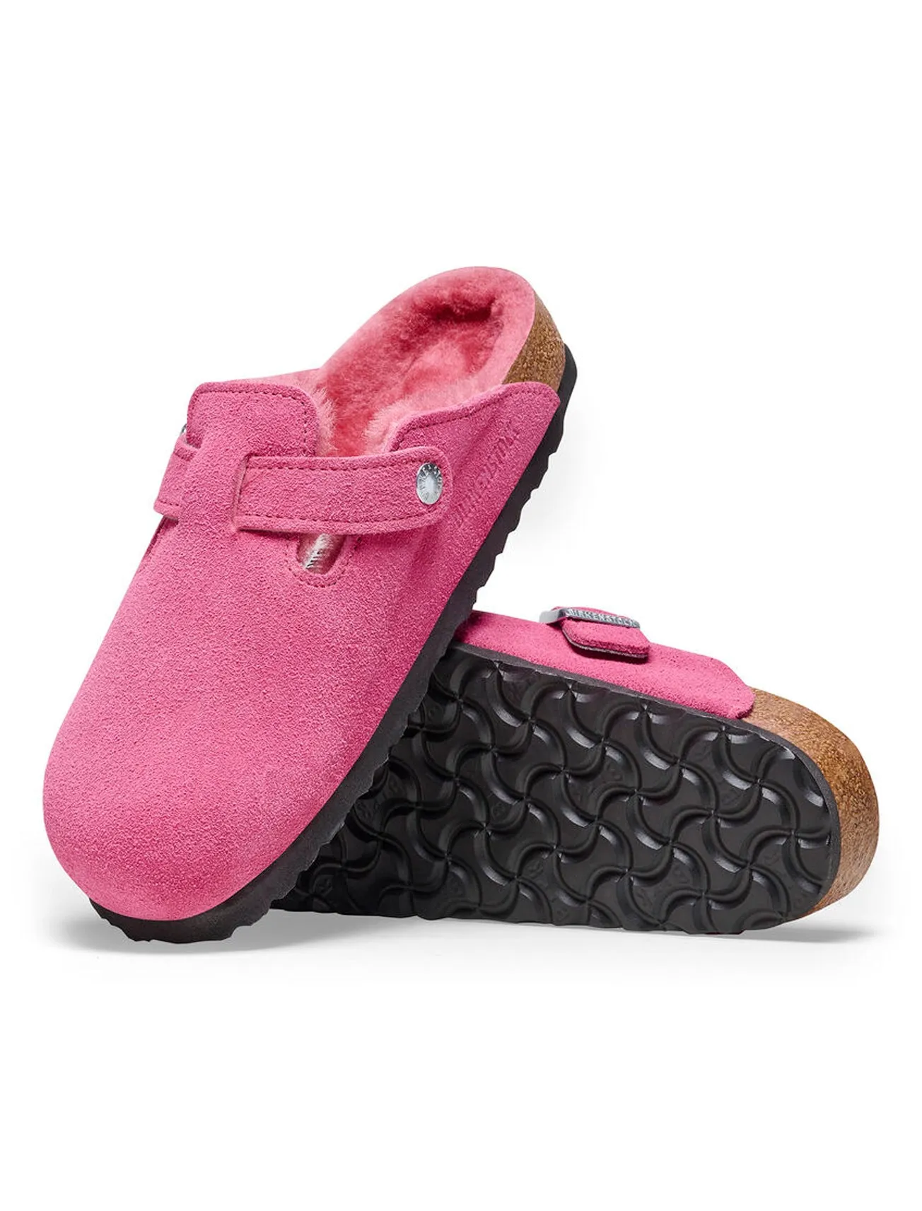 Boston Shearling Clog, Fuchsia