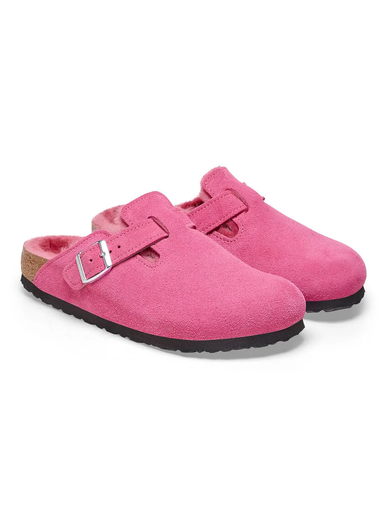 Boston Shearling Clog, Fuchsia