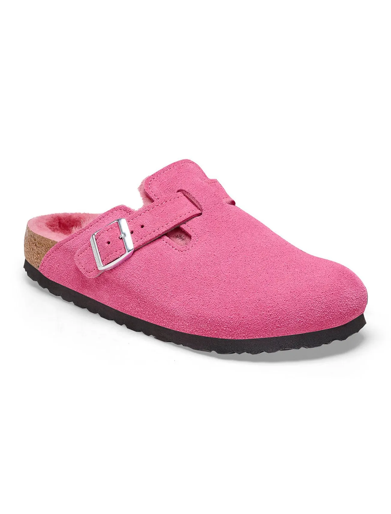 Boston Shearling Clog, Fuchsia