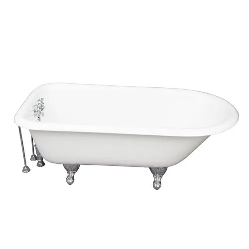 Brocton 65″ Cast Iron Roll Top Tub Kit – Polished Chrome Accessories