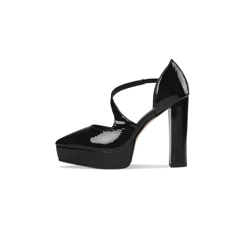 DEANWANGKT  Summer Chunky Heel Super High Heel Platform Sandals Women's Hollow  Foreign Trade Cross-Border Women's Shoes