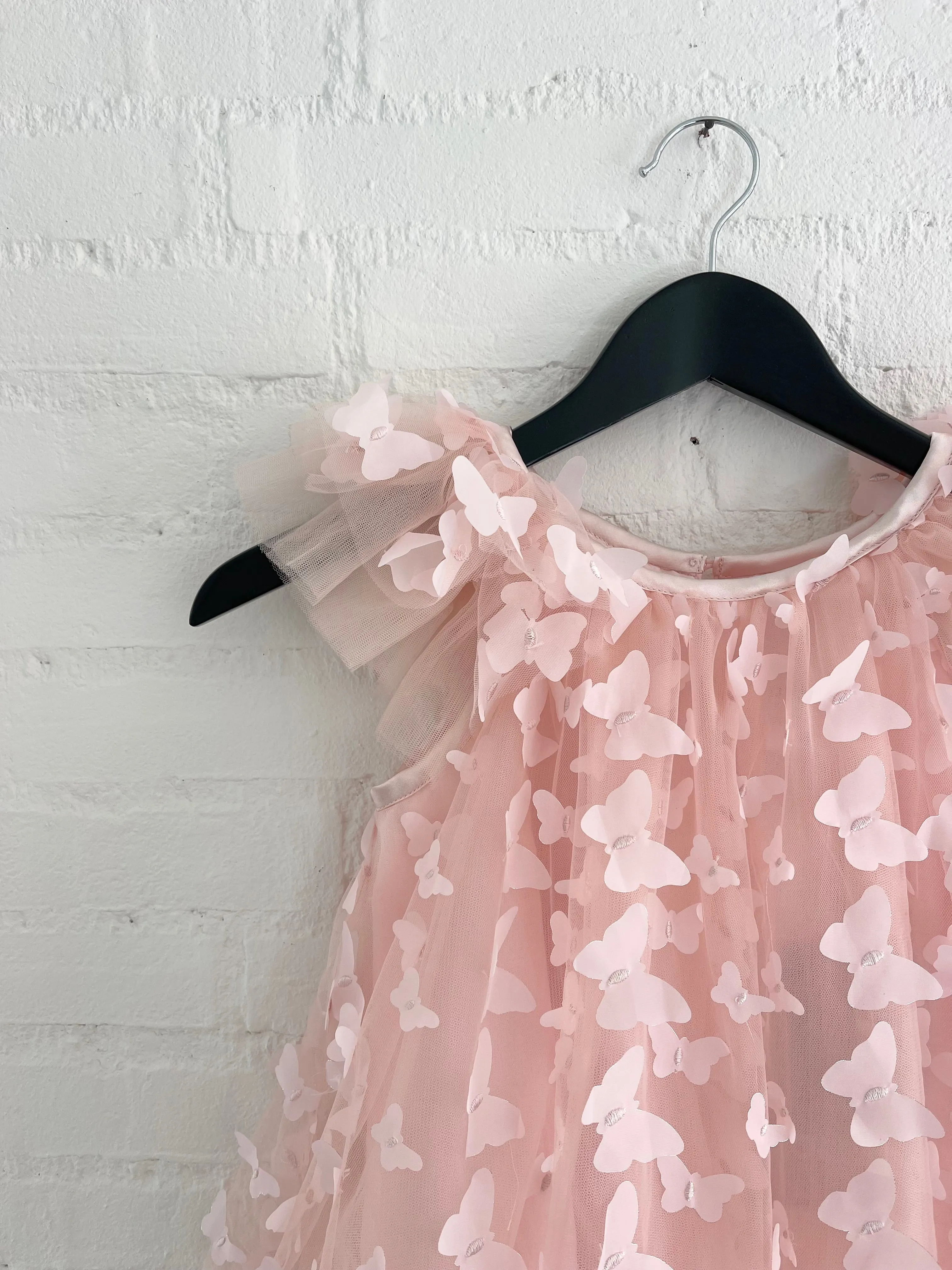 DOLLY by Le Petit Tom ® ALLOVER BUTTERFLIES TUTU DRESS dollypink