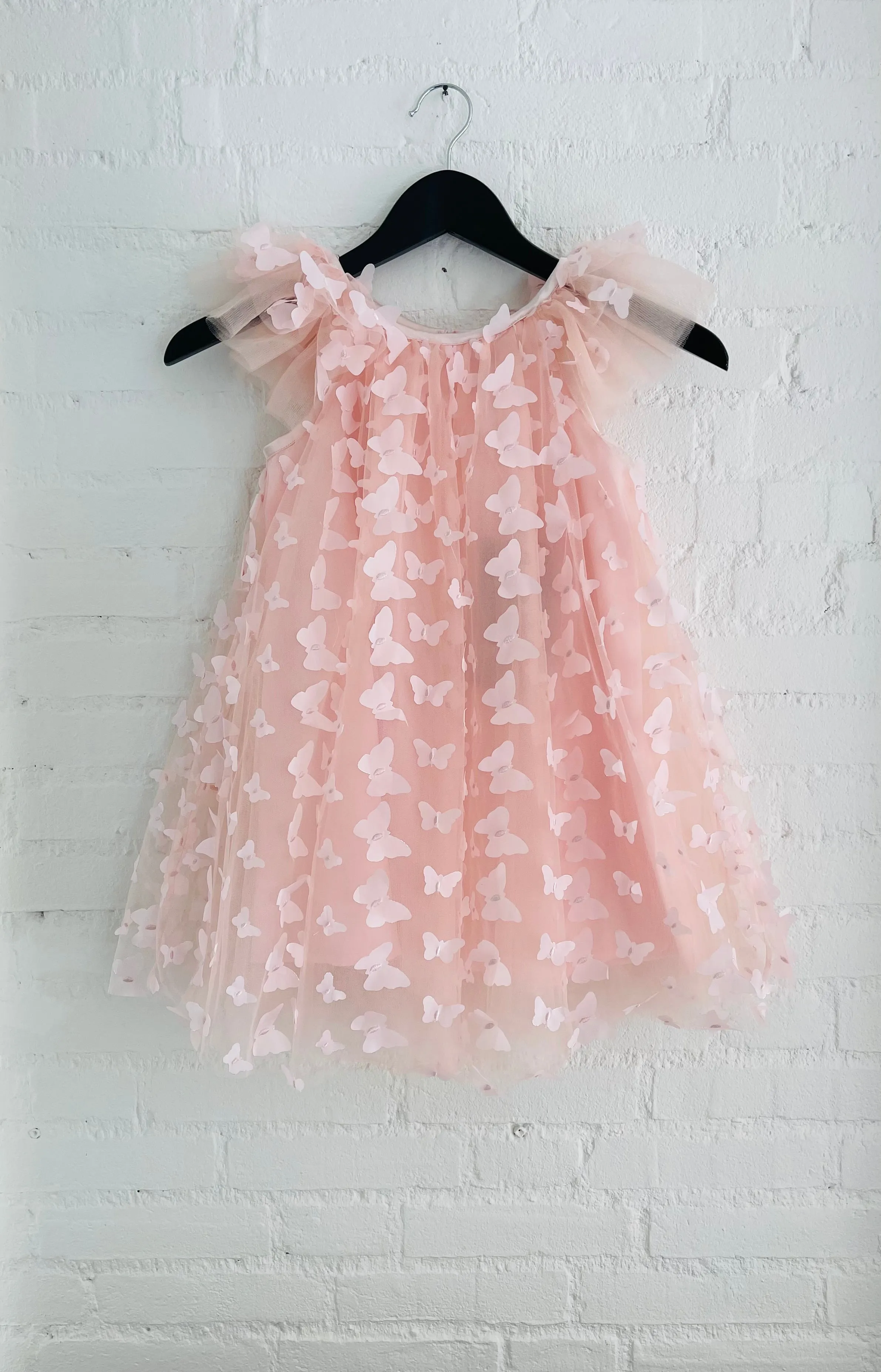 DOLLY by Le Petit Tom ® ALLOVER BUTTERFLIES TUTU DRESS dollypink