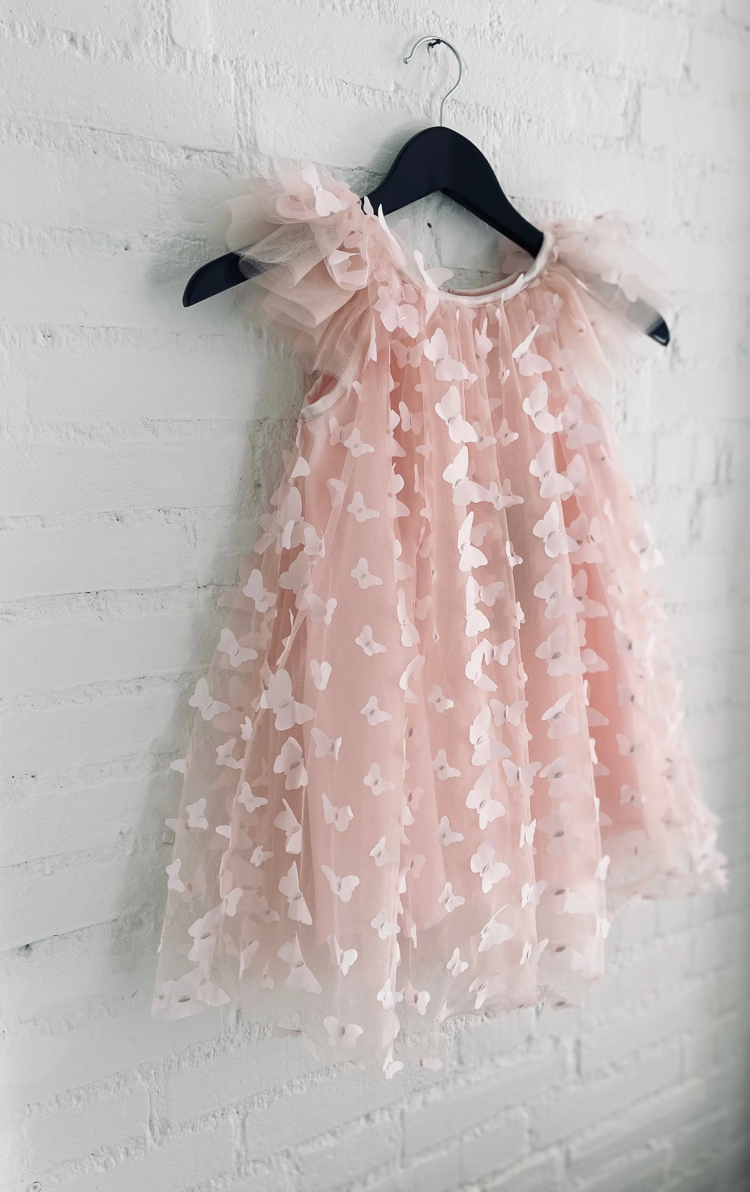 DOLLY by Le Petit Tom ® ALLOVER BUTTERFLIES TUTU DRESS dollypink