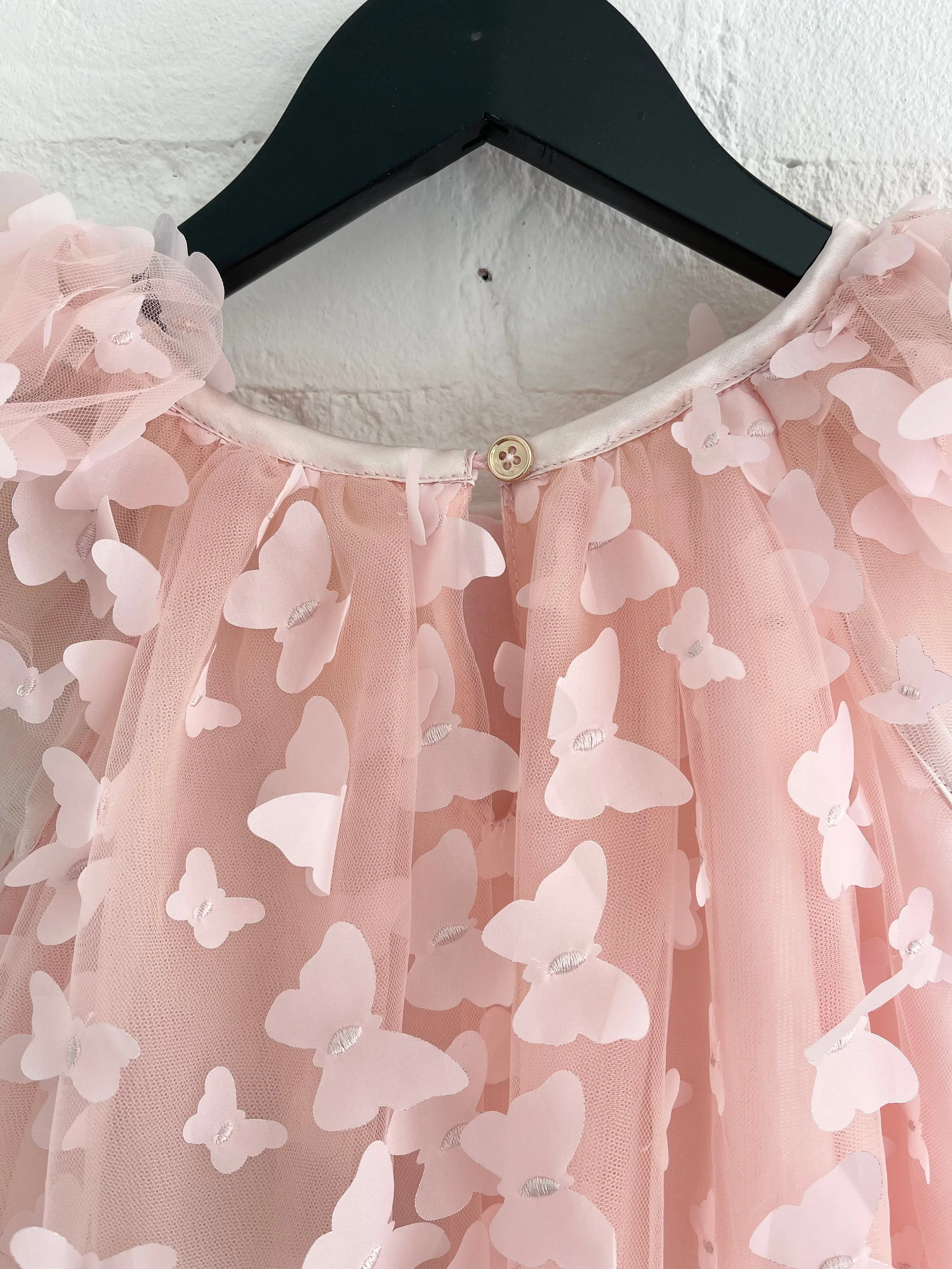 DOLLY by Le Petit Tom ® ALLOVER BUTTERFLIES TUTU DRESS dollypink