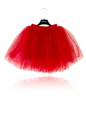 DOLLY CLASSIC TUTU WITH VELVET WAIST red