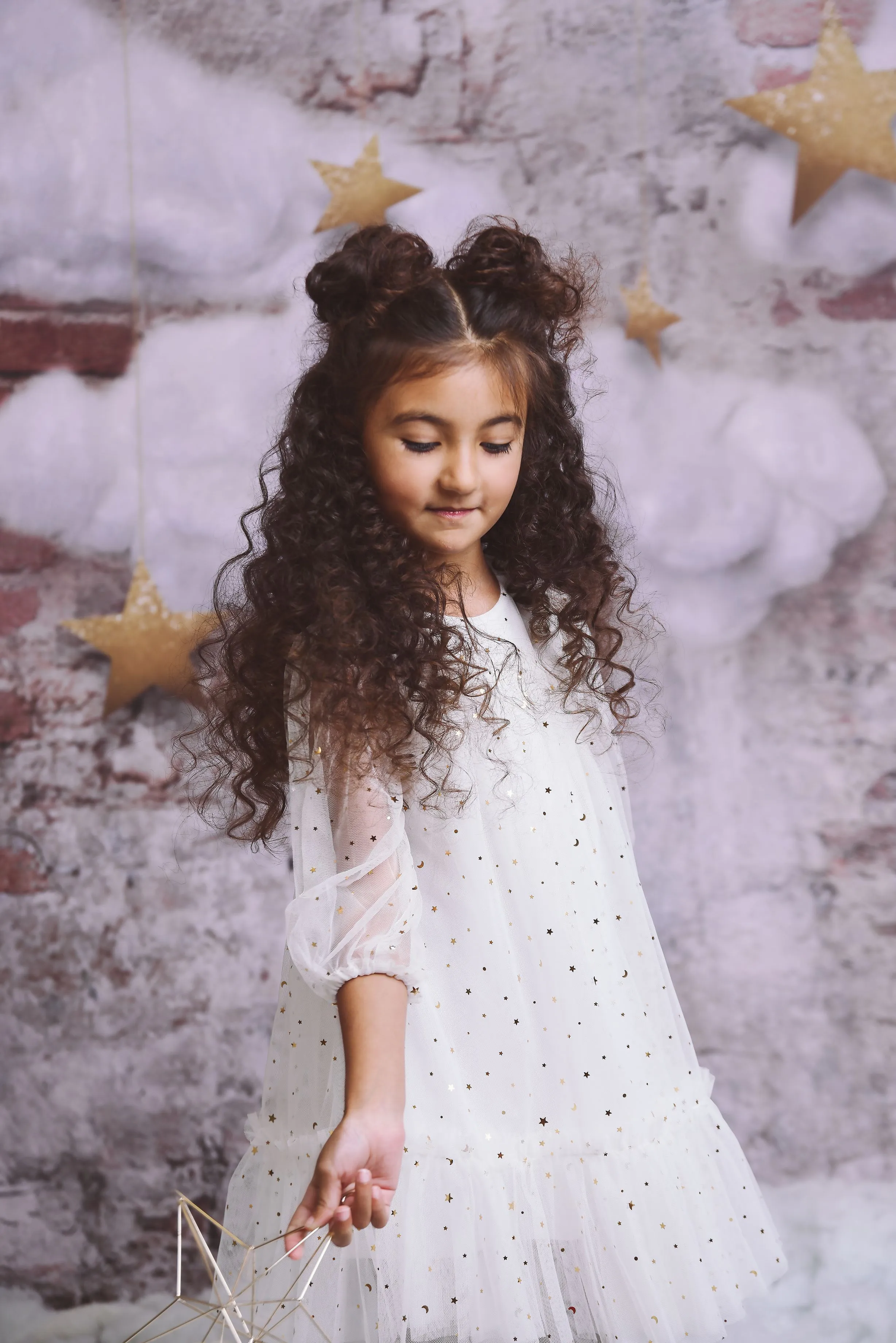 DOLLY® STARS & MOON ⭐️ 🌙 TULLE EMPRESS DRESS white