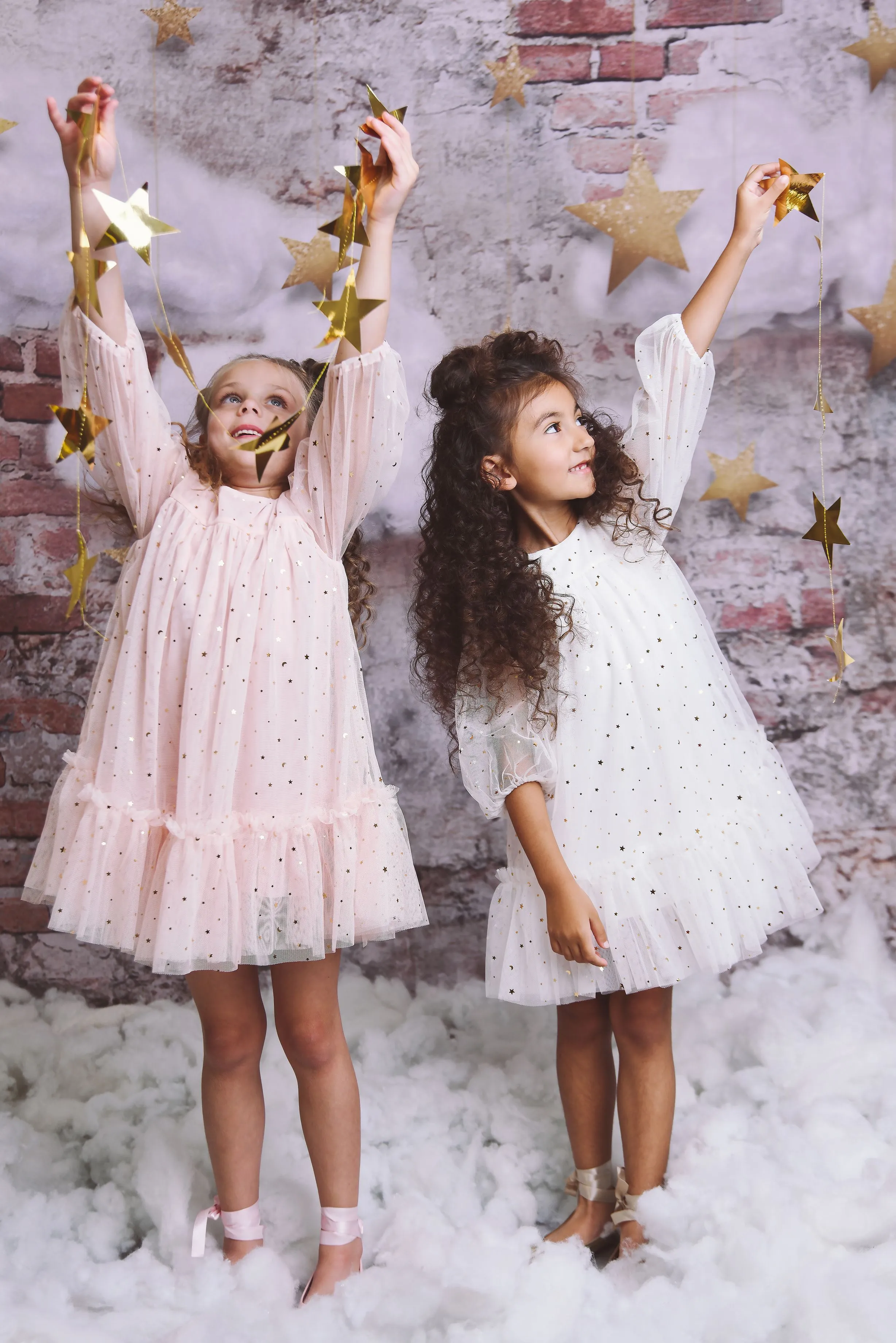 DOLLY® STARS & MOON ⭐️ 🌙 TULLE EMPRESS DRESS white