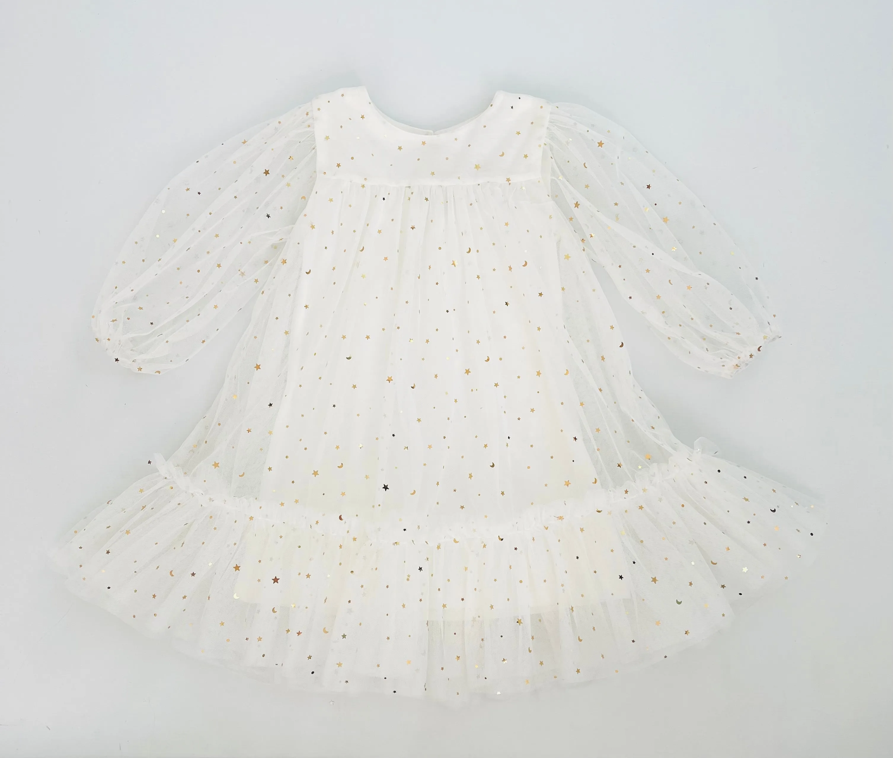 DOLLY® STARS & MOON ⭐️ 🌙 TULLE EMPRESS DRESS white