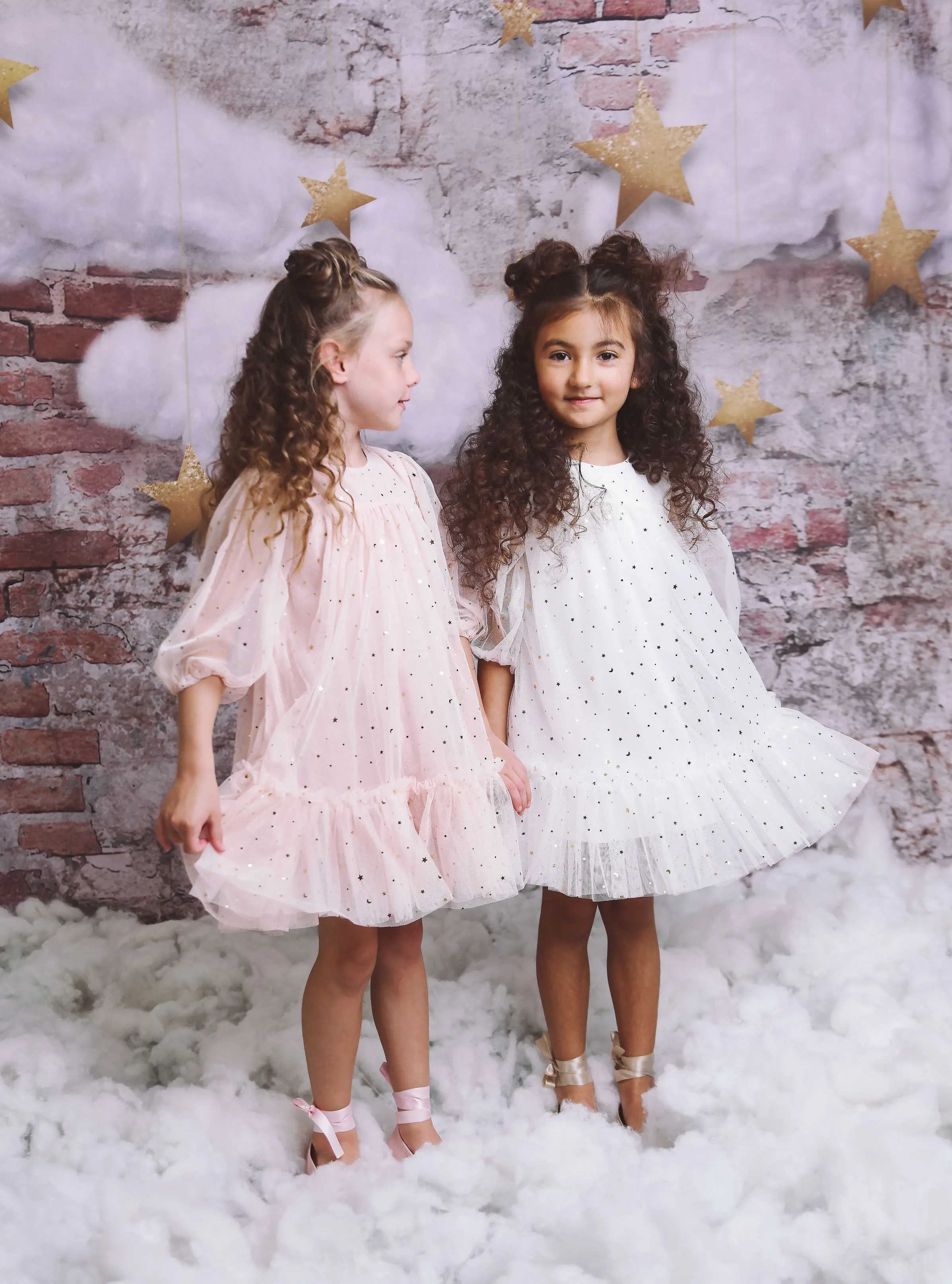 DOLLY® STARS & MOON ⭐️ 🌙 TULLE EMPRESS DRESS white