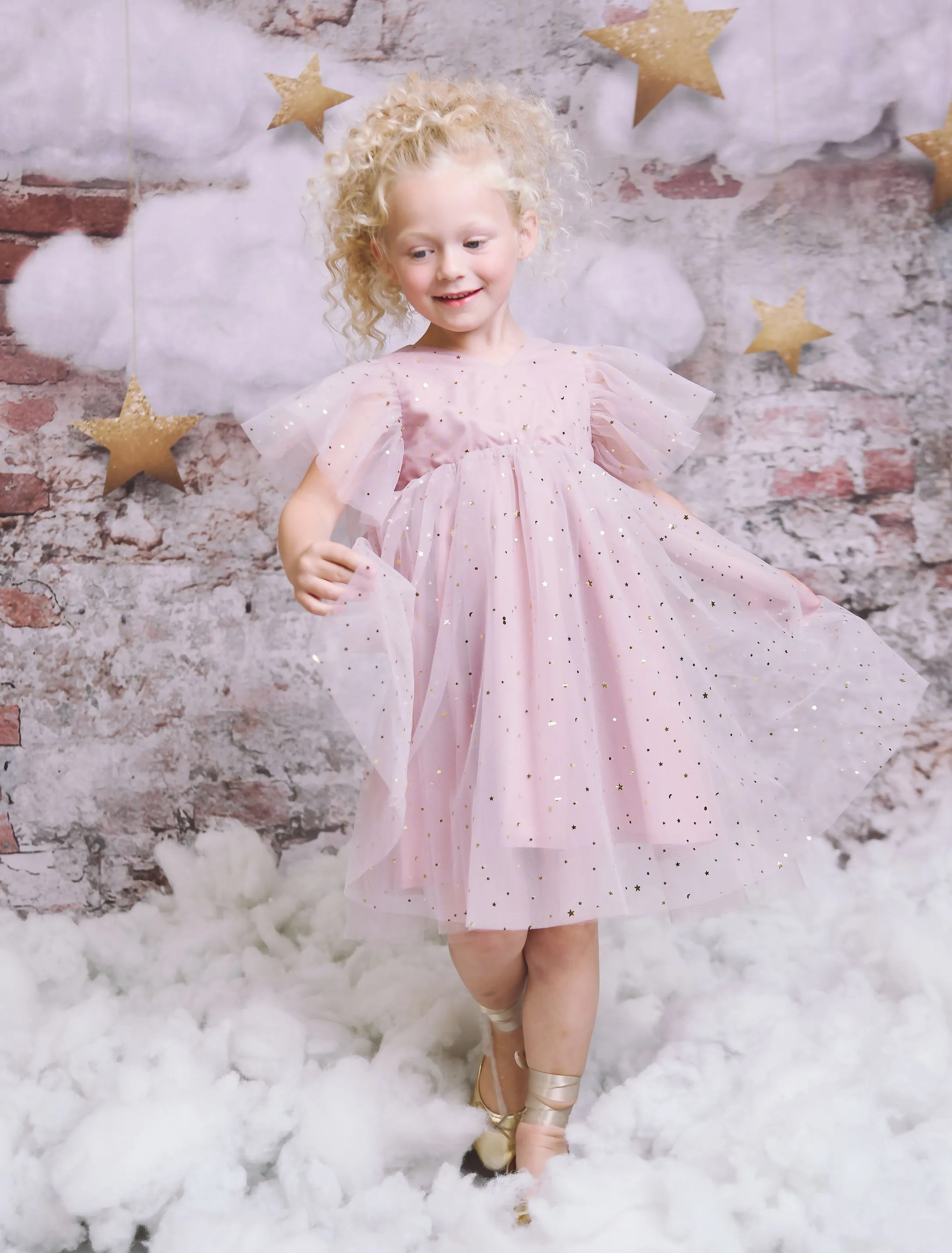 DOLLY ® STARS & MOON ⭐️ 🌙TULLE PRINCESS DRESS dusty violet