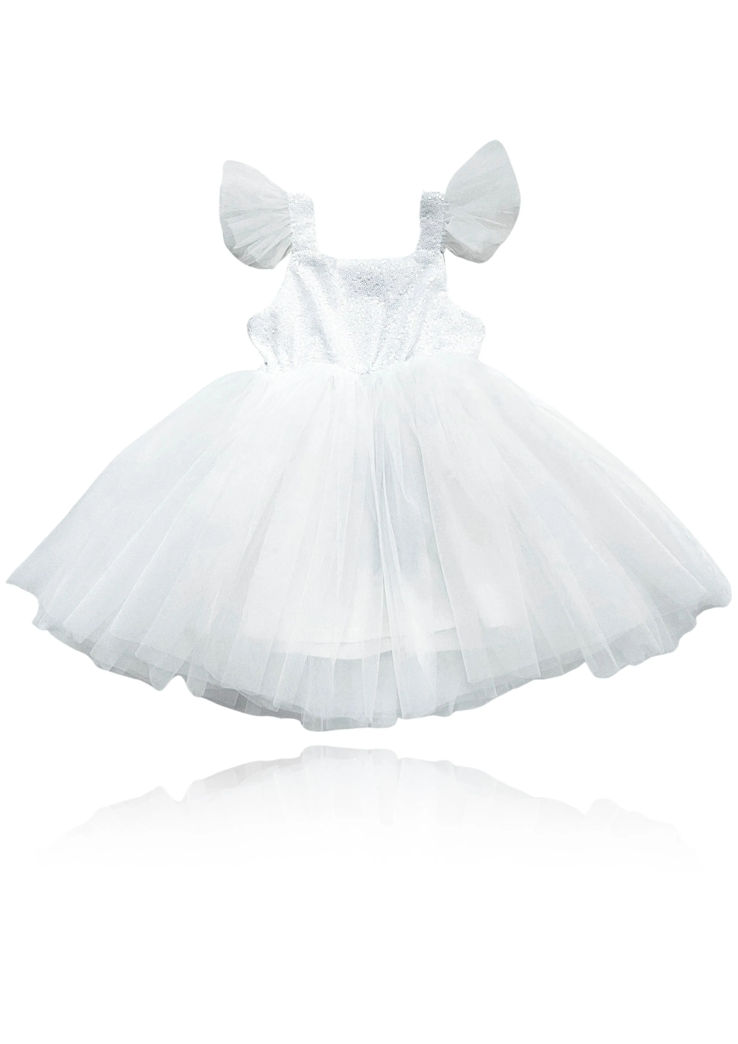 DOLLY UNIVERSE SEQUIN GLITTER GALAXY TUTU DRESS white