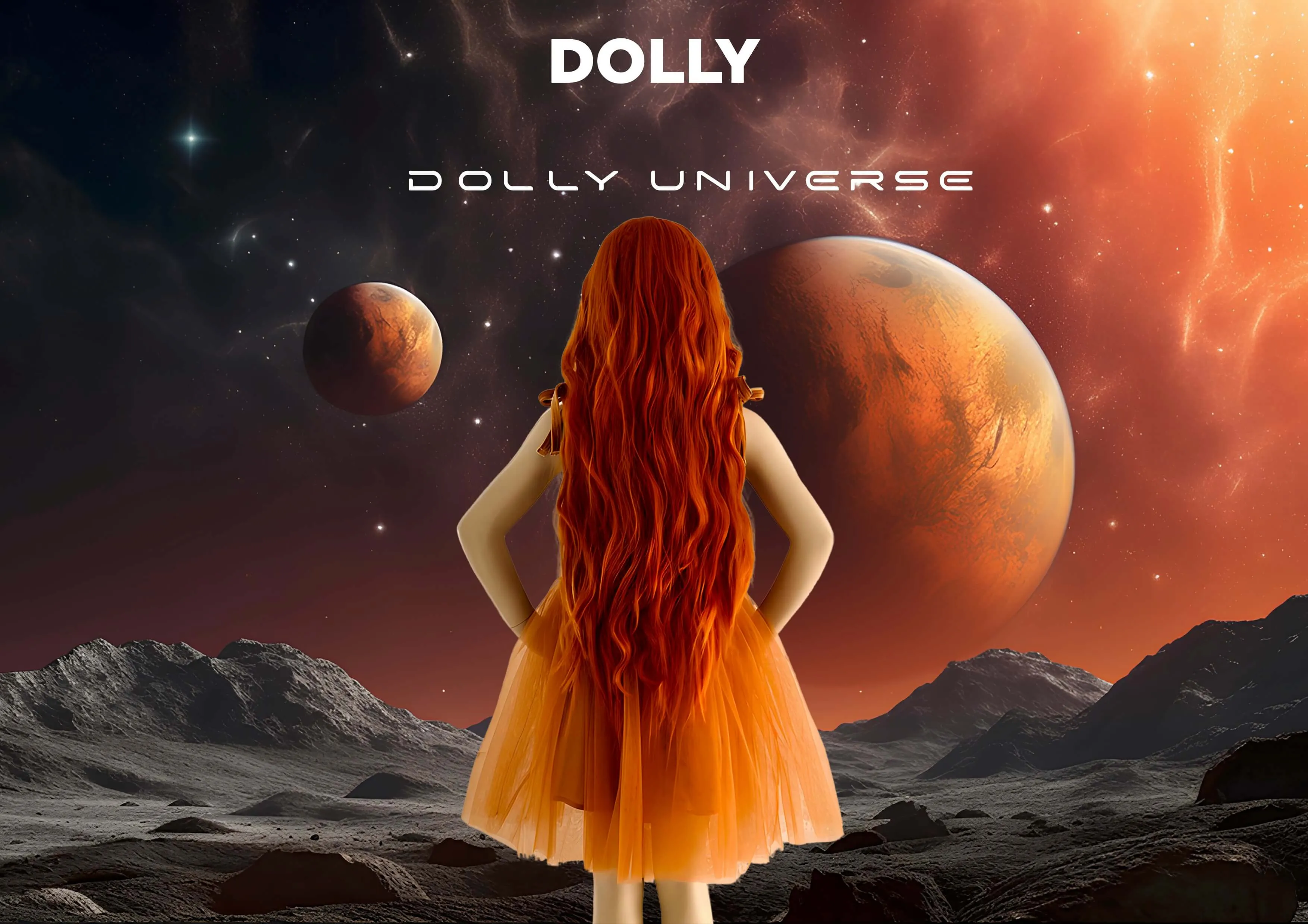 DOLLY UNIVERSE VELVET COSMIC STRINGS TUTU DRESS caramel