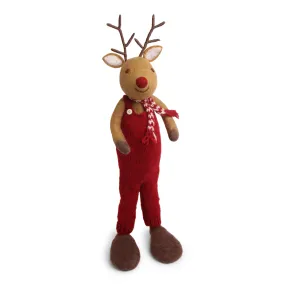 En Gry & Sif XL Brown Boy Reindeer Red Pants