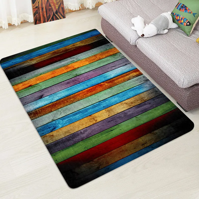 Flannel Entrance Rug Strong Water Absorb Decorative Carpet Anti Skid Trapper