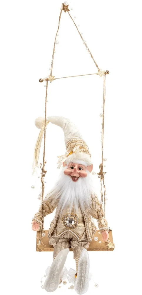 Grandfather Elf On Swing 4 Asst (66cm)