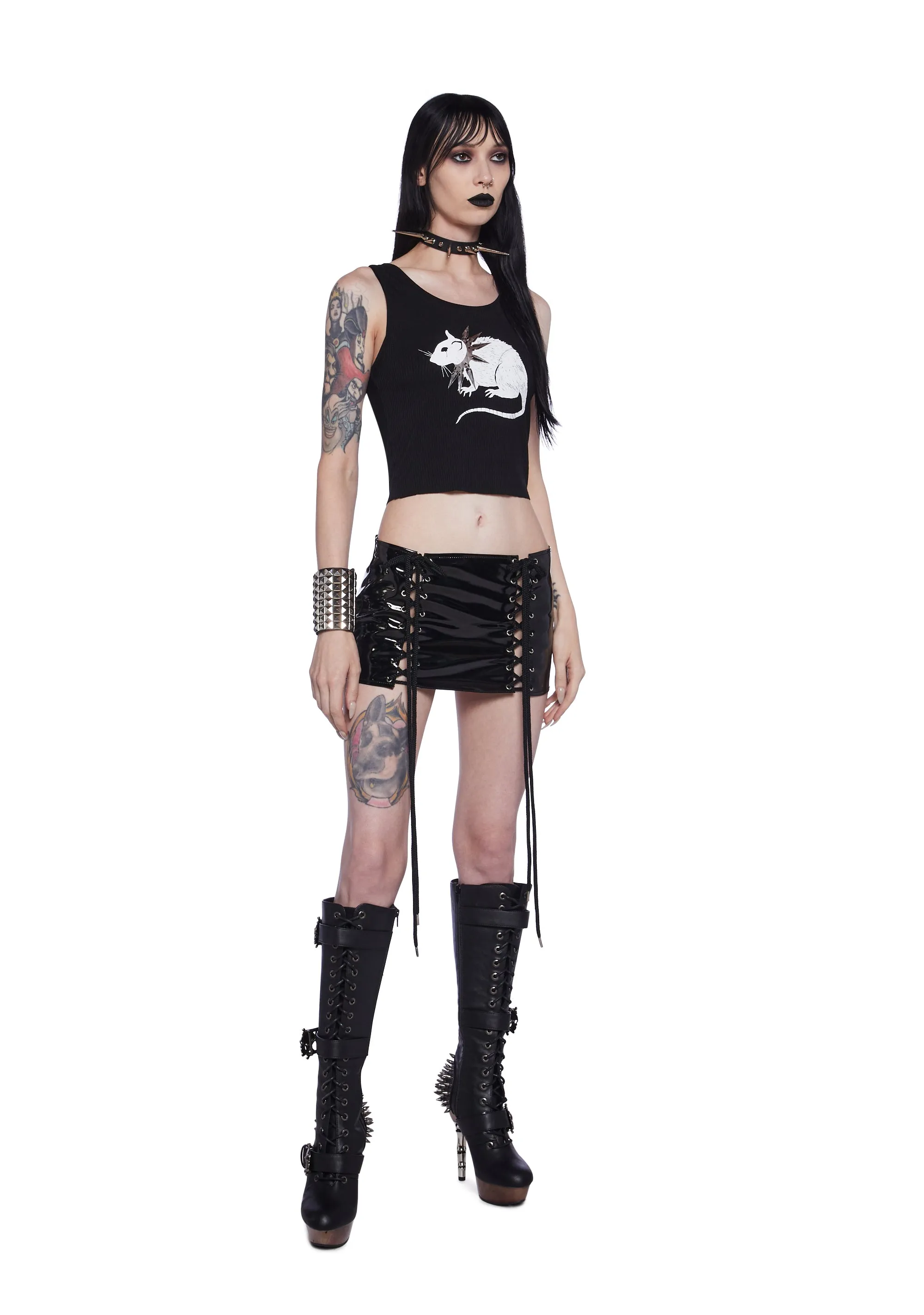 Gutter Punk Rat Graphic Tank