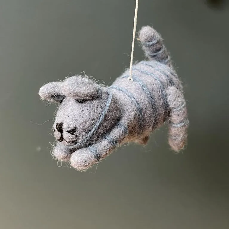 Handmade Felt Cats Mobile - Fairtrade