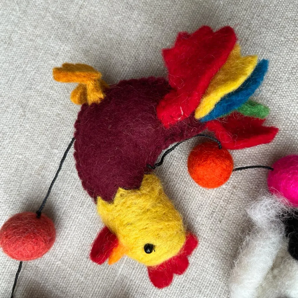 Handmade Felt Farm Animals String - Fairtrade