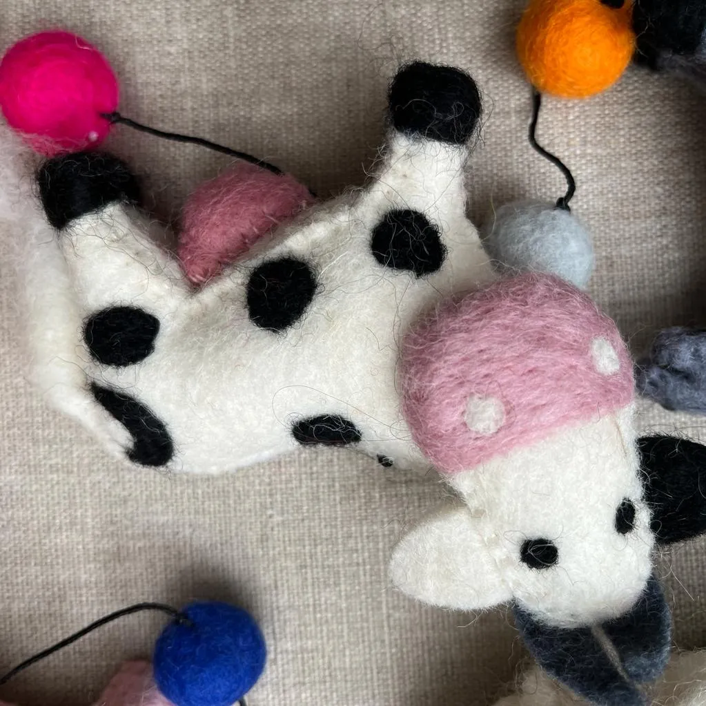 Handmade Felt Farm Animals String - Fairtrade