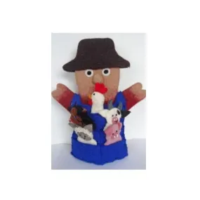 Handmade Felt Old Macdonald Hand Puppet - Fairtrade