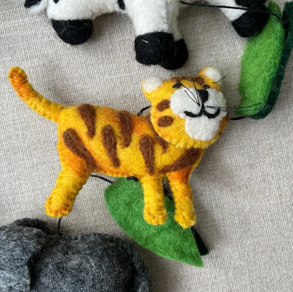 Handmade Felt Zoo Animals String - Fairtrade