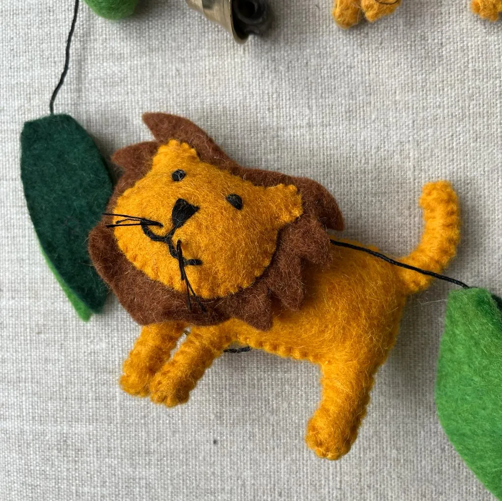 Handmade Felt Zoo Animals String - Fairtrade