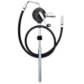 Industrial Rotary Drum Pump, Vane Manual, with 8 Foot Anti-Static Hose, Non-Sparking Nozzle & Nozzle Holder