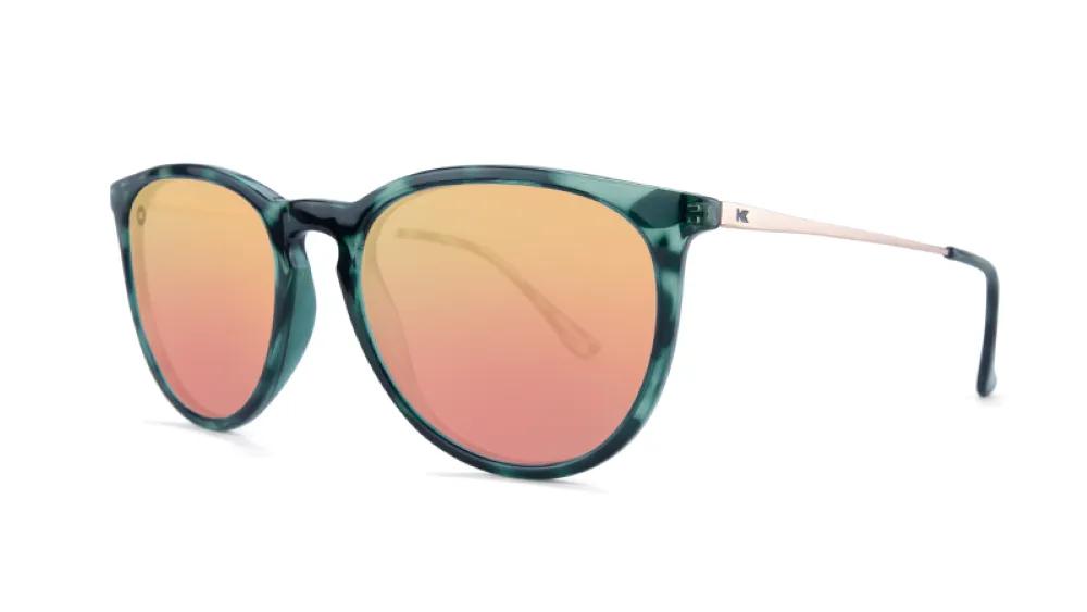 Knockaround Mary Janes Glossy Slate Tortoise Frame - Rose Gold Lens - Polarized Sunglasses