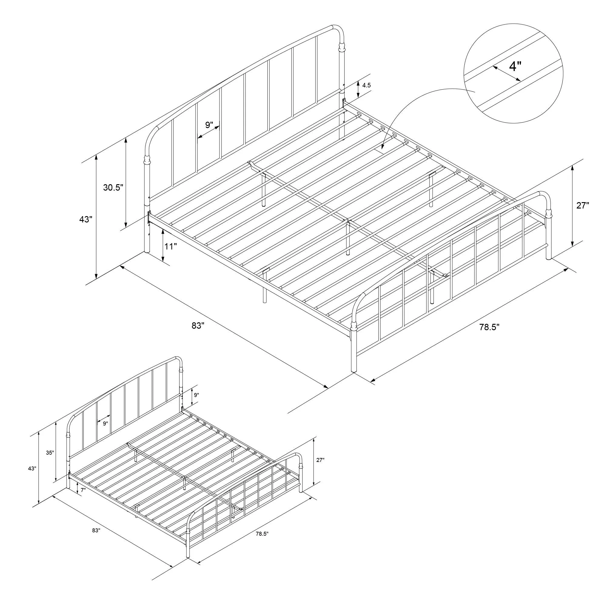 Lafayette Metal Bed Frame