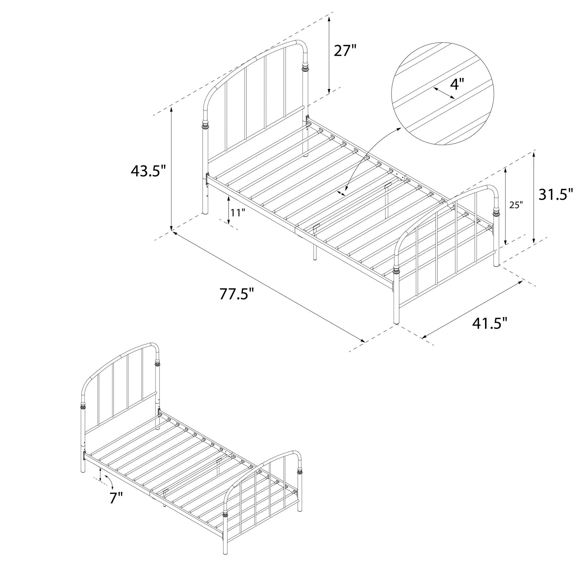 Lafayette Metal Bed Frame