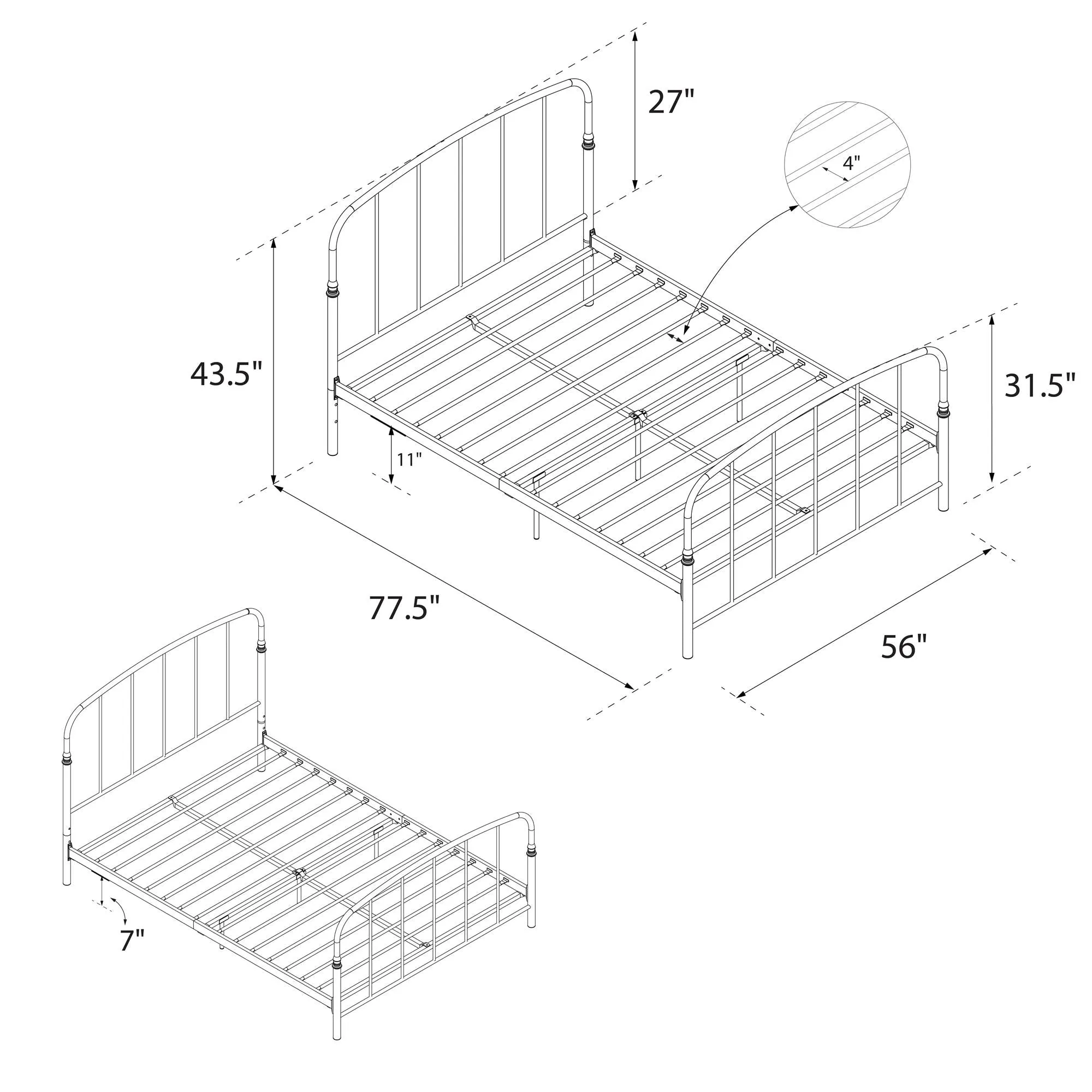 Lafayette Metal Bed Frame