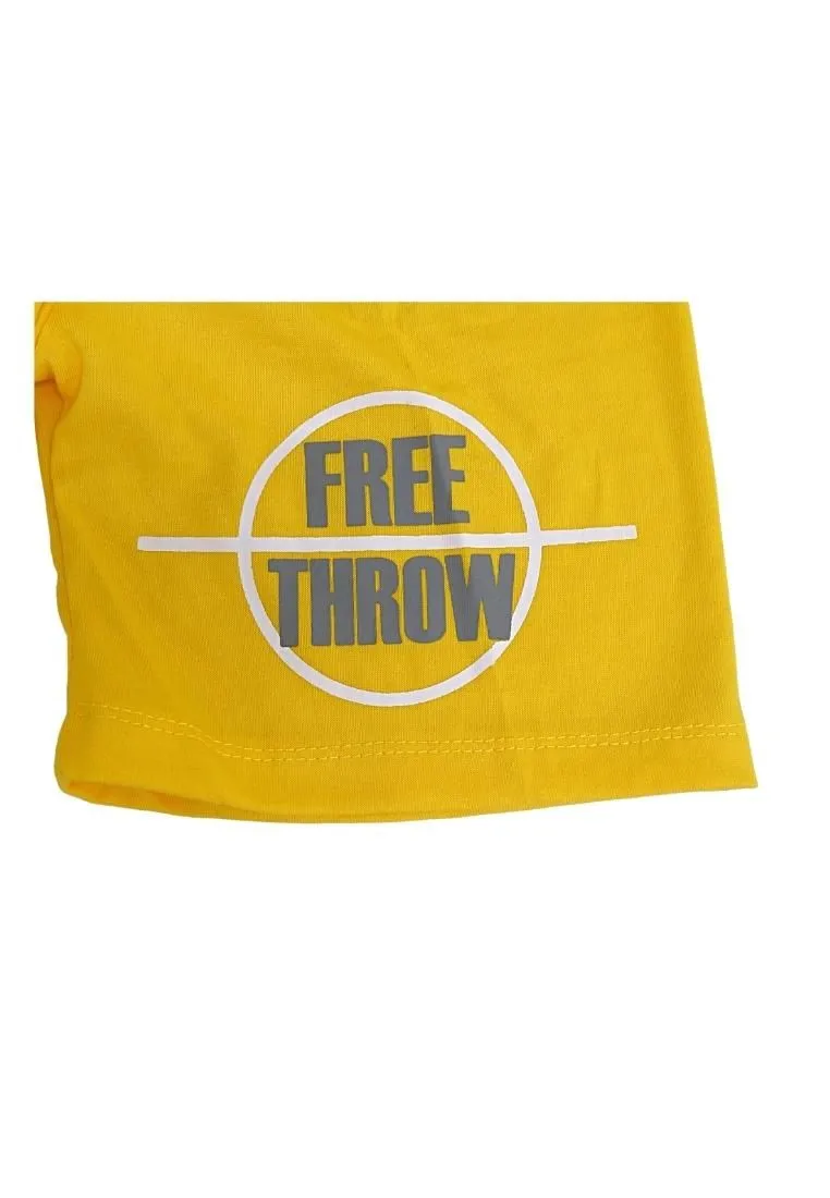 Landmark Short Set Sando 2-Tone Basketball Free - Throw Print - Mole/Yellow