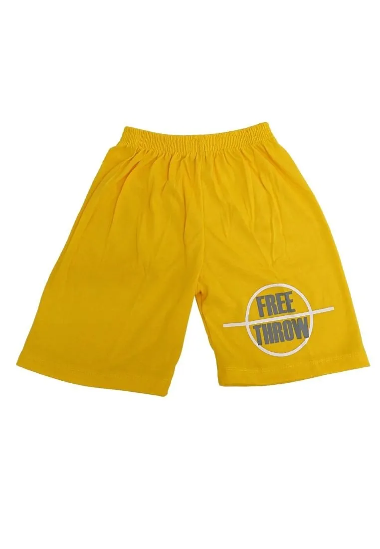 Landmark Short Set Sando 2-Tone Basketball Free - Throw Print - Mole/Yellow