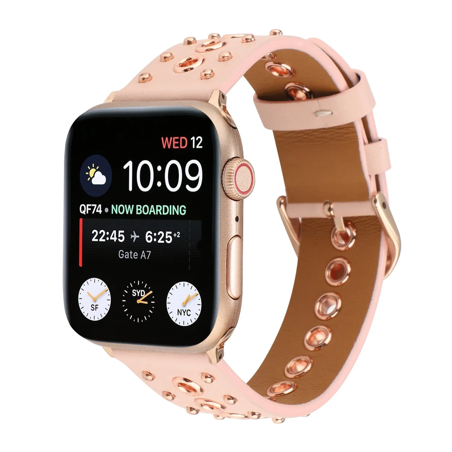 Leather Band for Apple Watch Unique Design with Breathable Holes